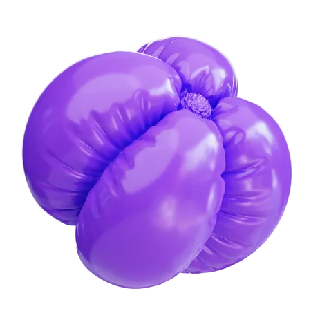 Ballon gonflable violet  3D Icon