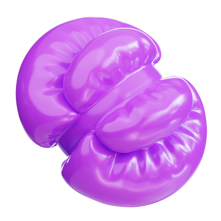 Ballon gonflable violet  3D Icon