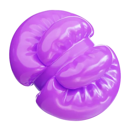 Ballon gonflable violet  3D Icon