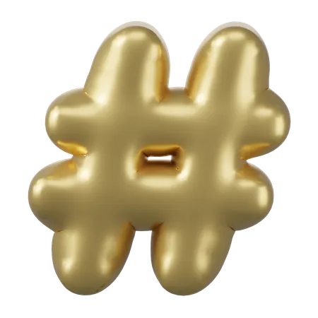 Hashtag ballon  3D Icon