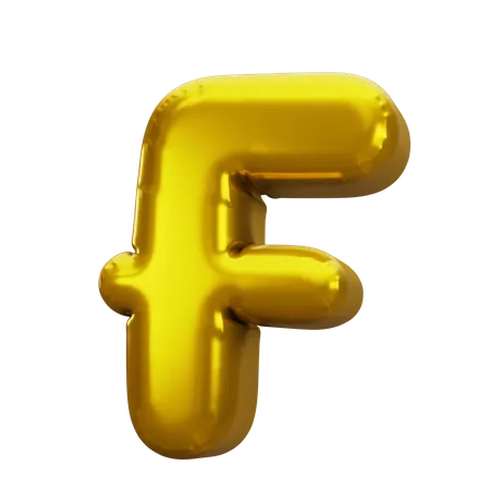 Lettre ballon f  3D Icon