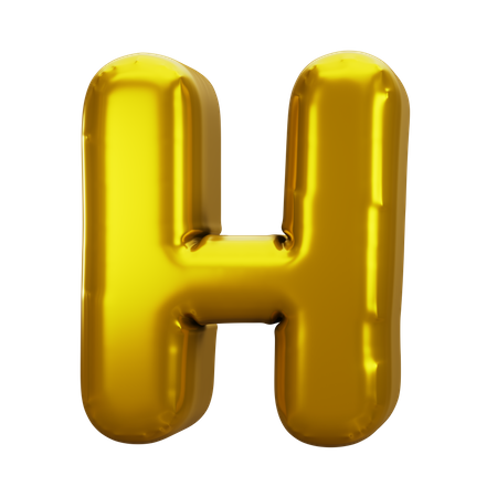 Lettre ballon h  3D Icon
