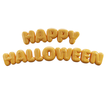 Autocollant lettre ballon joyeux Halloween  3D Icon