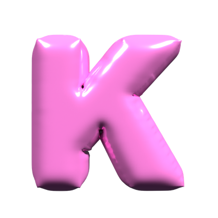 Lettre ballon k  3D Icon