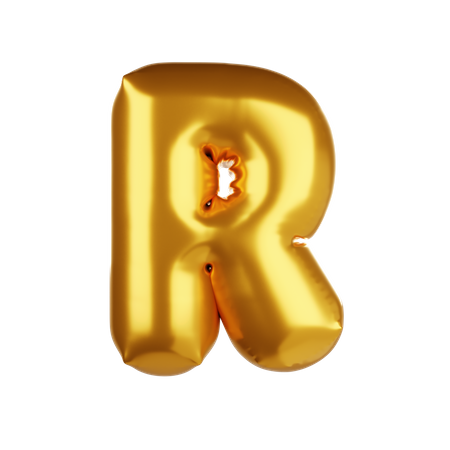 Lettre ballon r  3D Icon