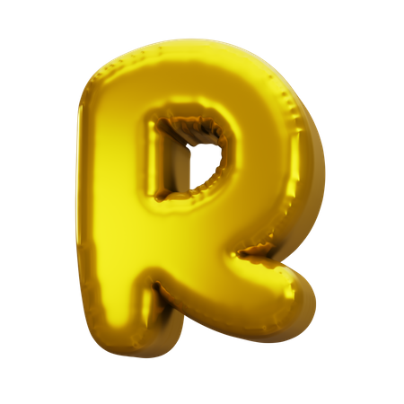 Lettre ballon r  3D Icon