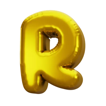 Lettre ballon r  3D Icon