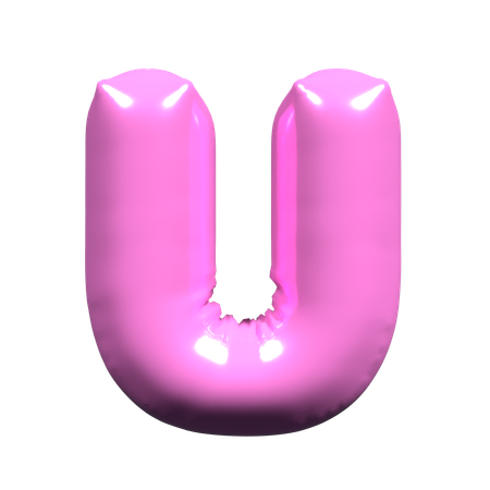 Lettre de ballon u  3D Icon