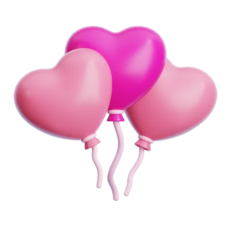 Ballon Liebe  3D Icon