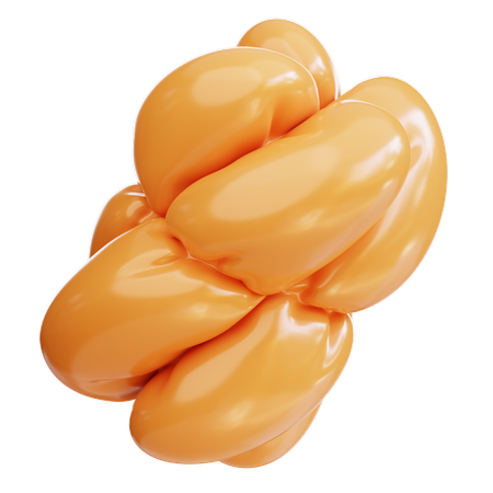 Ballon marron  3D Icon