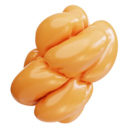 Ballon marron  3D Icon