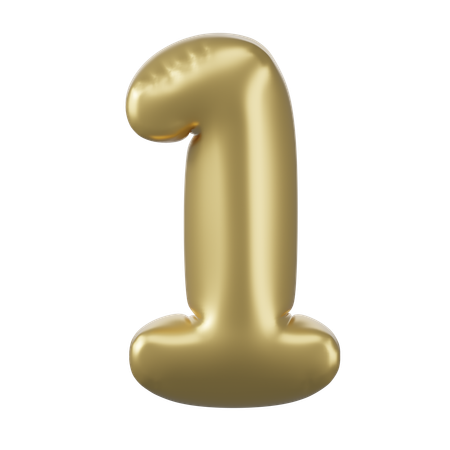 Ballon numéro 1  3D Icon