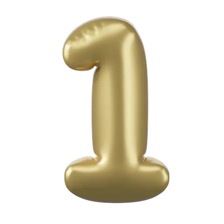 Ballon numéro 1  3D Icon