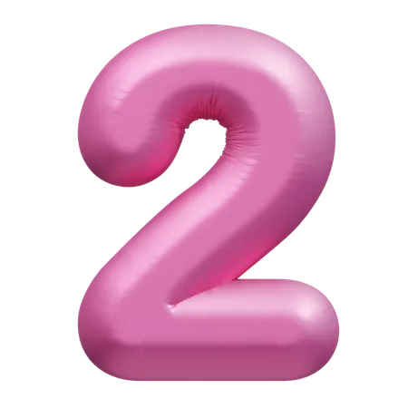 Ballon numéro 2  3D Icon