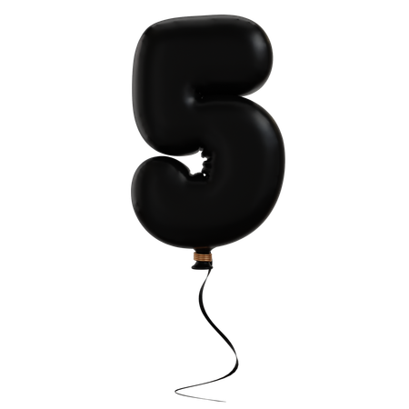 Ballon numéro 5  3D Icon