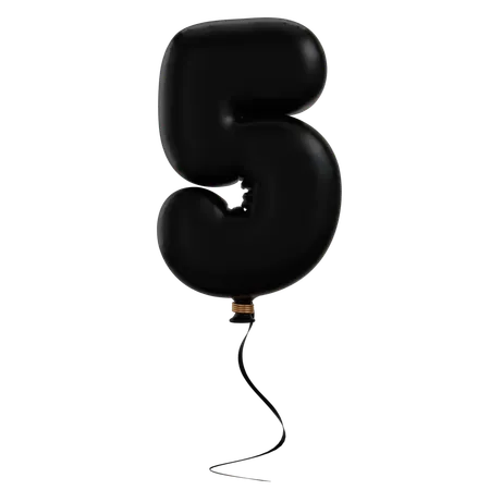 Ballon numéro 5  3D Icon