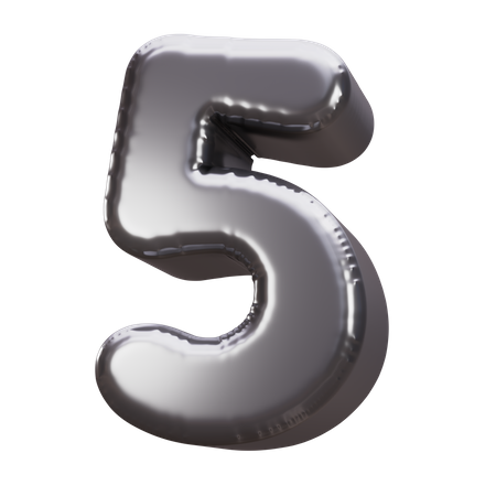 Ballon numéro 5  3D Icon