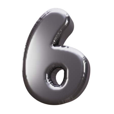 Ballon numéro 6  3D Icon