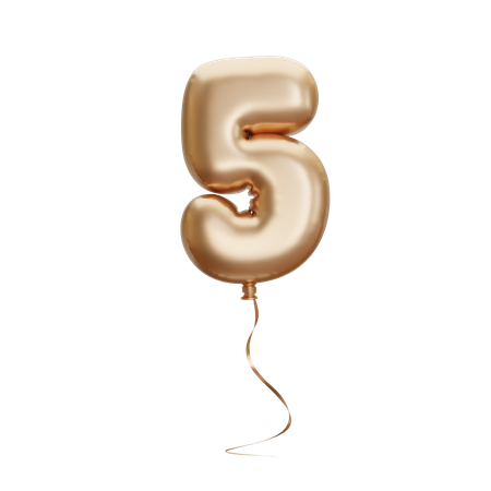 Ballon numéro cinq  3D Icon