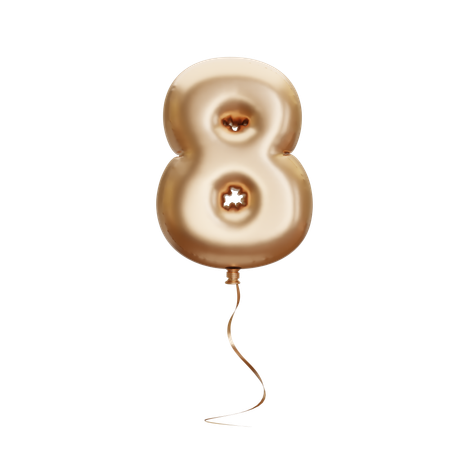 Ballon numéro huit  3D Icon