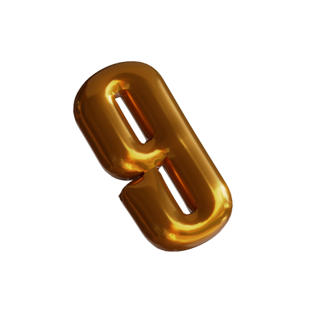 Ballon numéro neuf  3D Icon