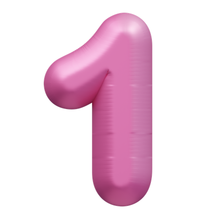 Ballon Nummer 1  3D Icon