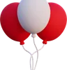 ballon rouge et blanc