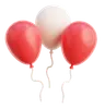 ballon rouge et blanc