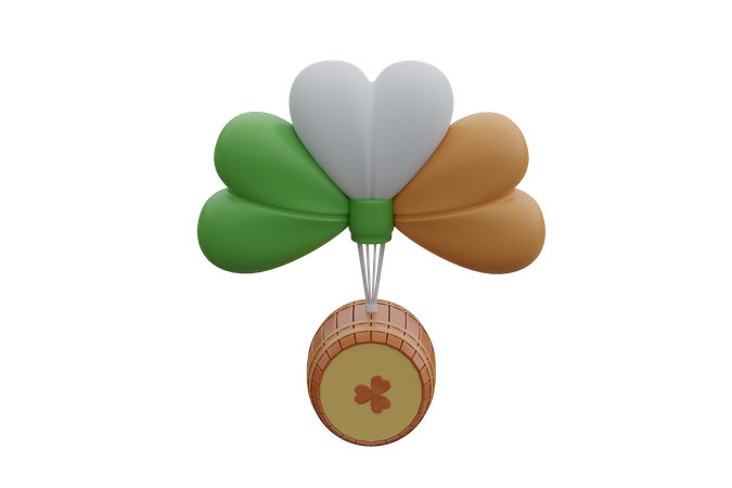 Ballon und Fass  3D Icon