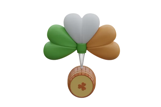 Ballon und Fass  3D Icon