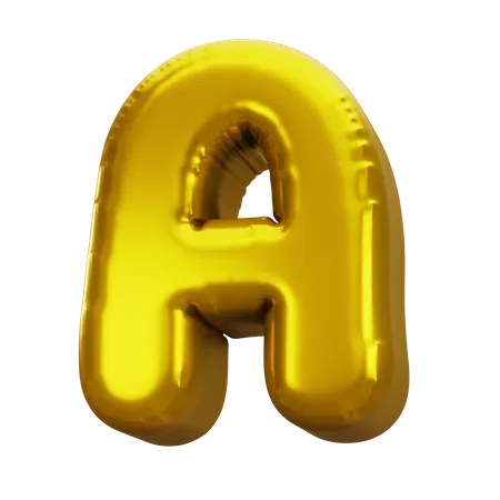 Ballon Buchstabe A  3D Icon