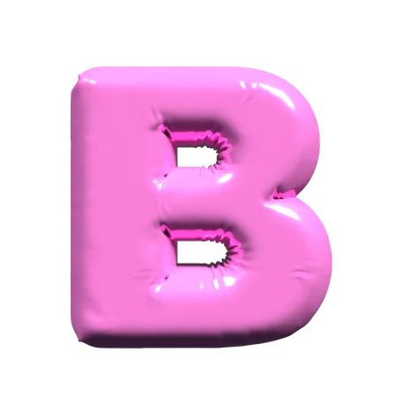 Ballon Buchstabe B  3D Icon