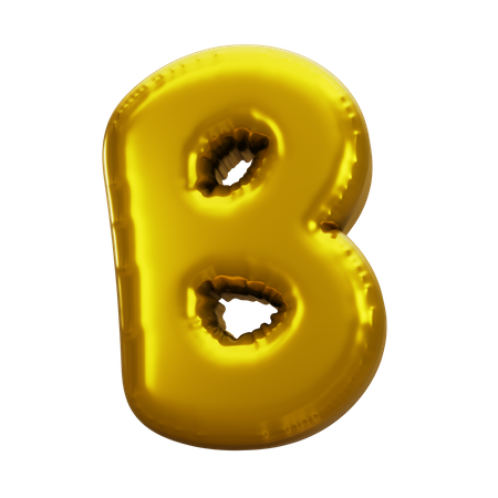 Ballon Buchstabe B  3D Icon