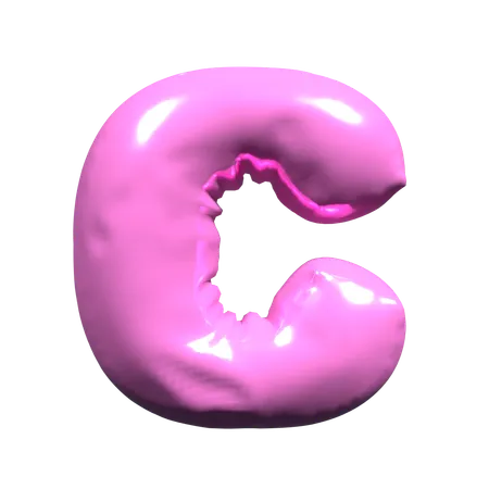 Ballon Buchstabe C  3D Icon