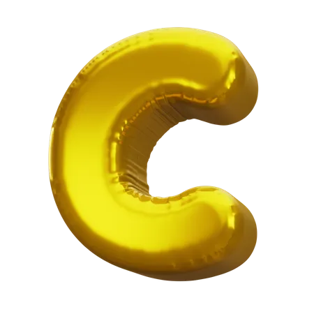 Ballon Buchstabe C  3D Icon