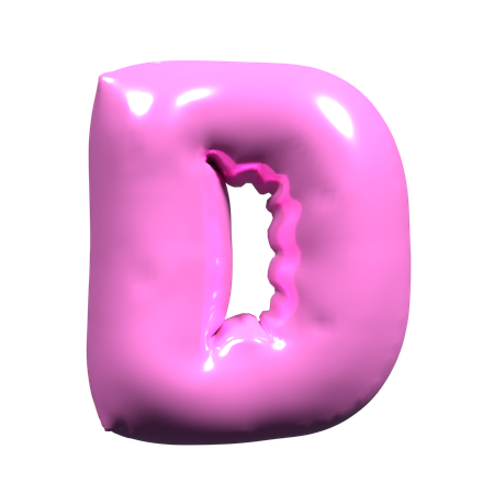 Ballon Buchstabe D  3D Icon