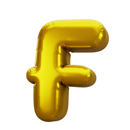 Ballon Buchstabe F  3D Icon