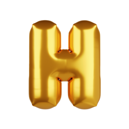 Ballon Buchstabe H  3D Icon