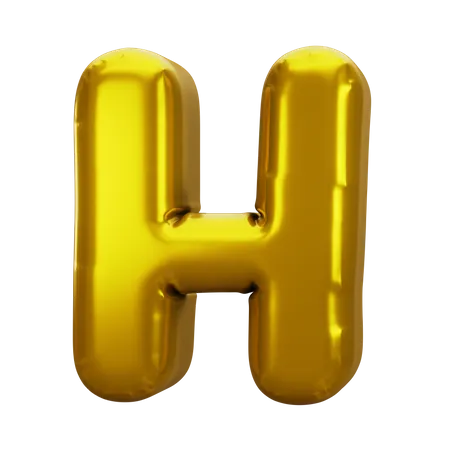 Ballon Buchstabe H  3D Icon