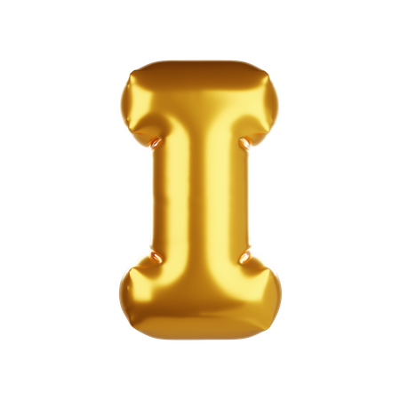 Ballon Buchstabe I  3D Icon