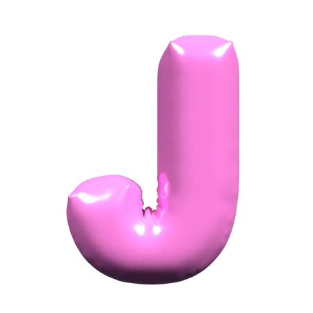 Ballon Buchstabe J  3D Icon