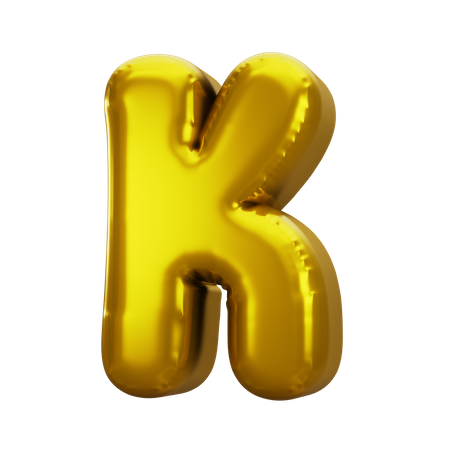 Ballon Buchstabe K  3D Icon