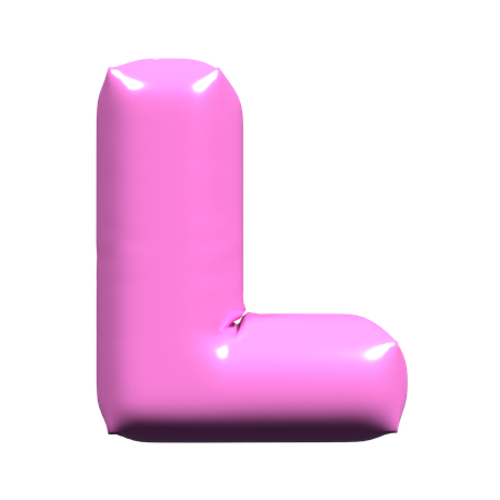 Ballon Buchstabe L  3D Icon