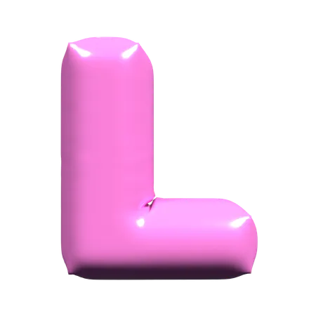 Ballon Buchstabe L  3D Icon