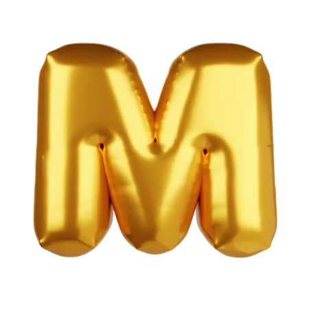 Ballon Buchstabe M  3D Icon