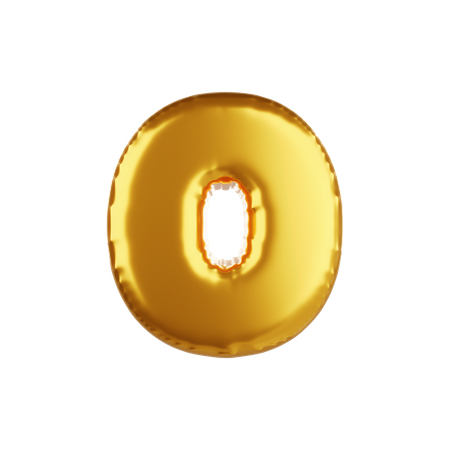 Ballonbuchstabe O Kleinbuchstabe  3D Icon