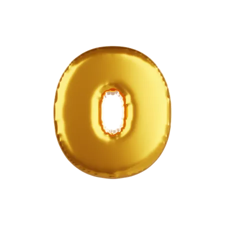 Ballonbuchstabe O Kleinbuchstabe  3D Icon