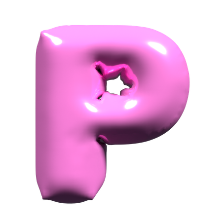 Ballon Buchstabe P  3D Icon