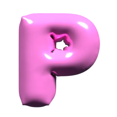 Ballon Buchstabe P  3D Icon