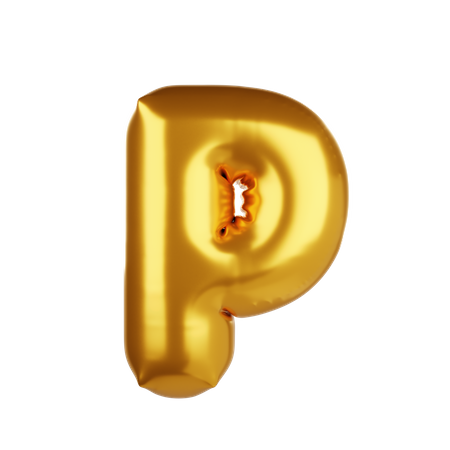 Ballon Buchstabe P  3D Icon